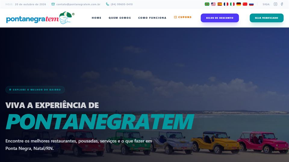 Página inicial do Ponta Negra Tem
